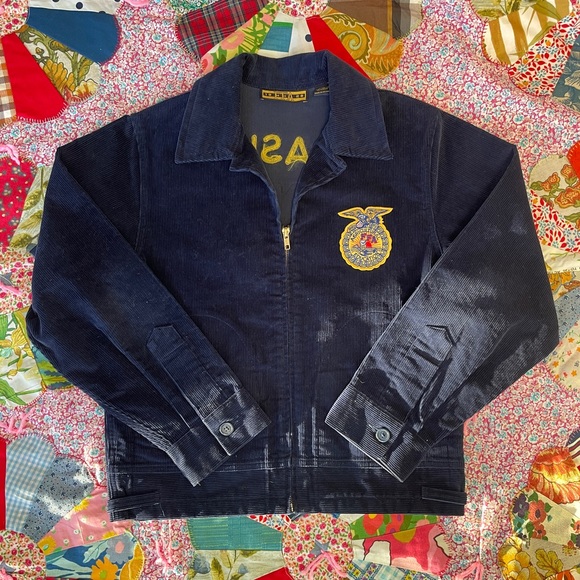 🍄SOLD🍄 Alaska FFA Agricultural Education corduroy zip jacket - Picture 2 of 5